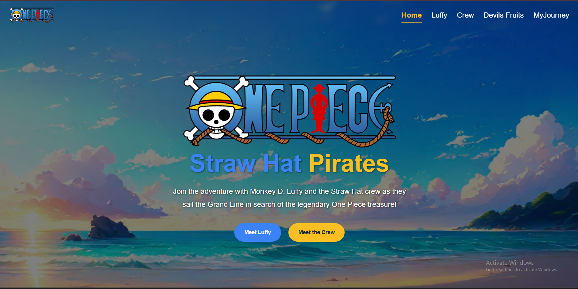 OnePiecePortfolio Screenshot