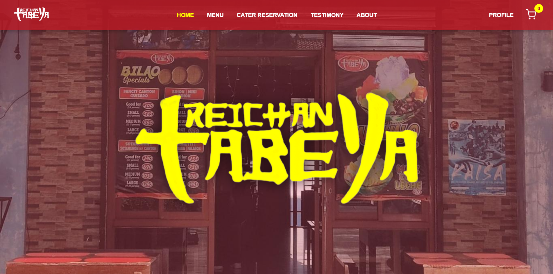 Food Ordering Website Screenshot